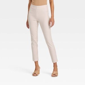 Women's High-Rise Slim Fit Ankle Pants - A New Day - cream striped - new